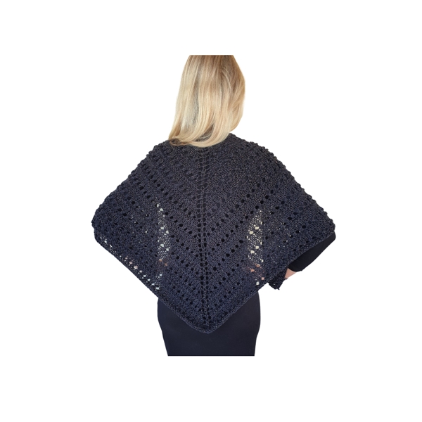 Knitted Shawl Black - Image 2