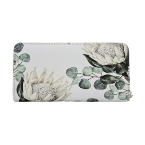 Wallet Purse White Protea
