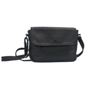 Black Leather Sling Bag