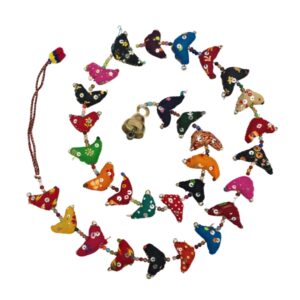Hanging String of Thirty Colorful Decorative Birds